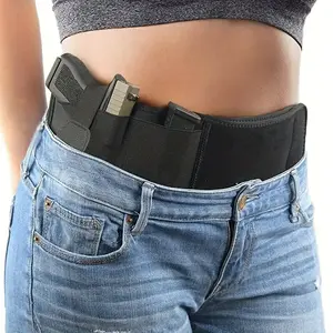 Right-Handed Men's Classic Neoprene Belly Band Holster - Durable Universal Concealed Carry Waist Gun Pouch with Hook-and-Loop Closure for Everyday Hunting & Outdoor Use, Gun Accessory