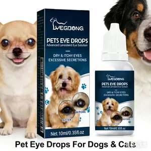 Pet Eye Drops For Dogs & Cats Remove TearStains Relieve Itchy Eyes Clean Eye Drops