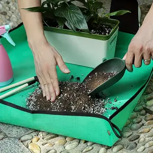 5-Piece Green Gardening Mat Set | Waterproof and Leak-proof, Wear-resistant and Durable | One mat solves repotting/sowing/pruning | Keeps the ground clean, a great helper for gardening