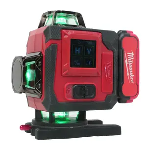 Milwaukee Green Beam Laser Level 16 Line Cross Line Level Kit For Construction Layout Tool 2026 paddle switch