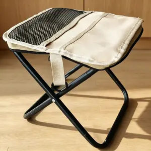 Durable Foldable Fishing Stool with Thickened Fabric, Lightweight Handheld Portable Design, Rust-Proof Metal Frame, Collapsible Outdoor Chair for Wild Fishing, Camping and Lawn Activities