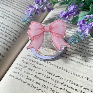 MagSafe Magnetic Phone Kindle E Reader Grip Coquette Pink Bow Bookish Book, Kindle Grip, Perfect Gift for Book Lovers, Accessory, Holder, Charm, Kindle Stand