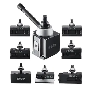 VEVOR Quick Change Tool Post Set, 8 Pcs, Includes Lathe Tool Holders, Piston Type Tool Post with Turning Tool Holder Accessories, for Mini Lathe Metal Lathe 10-15 Swing, Durable Steel Material