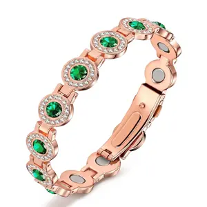 Copper Bracelets for Women – Pure Copper Magnetic Bracelet with 3500 Gauss Effective Magnets, Trendy Stack Stretch Bangle, Modern Fashion Accessories, Perfect Valentine’s Day Gift