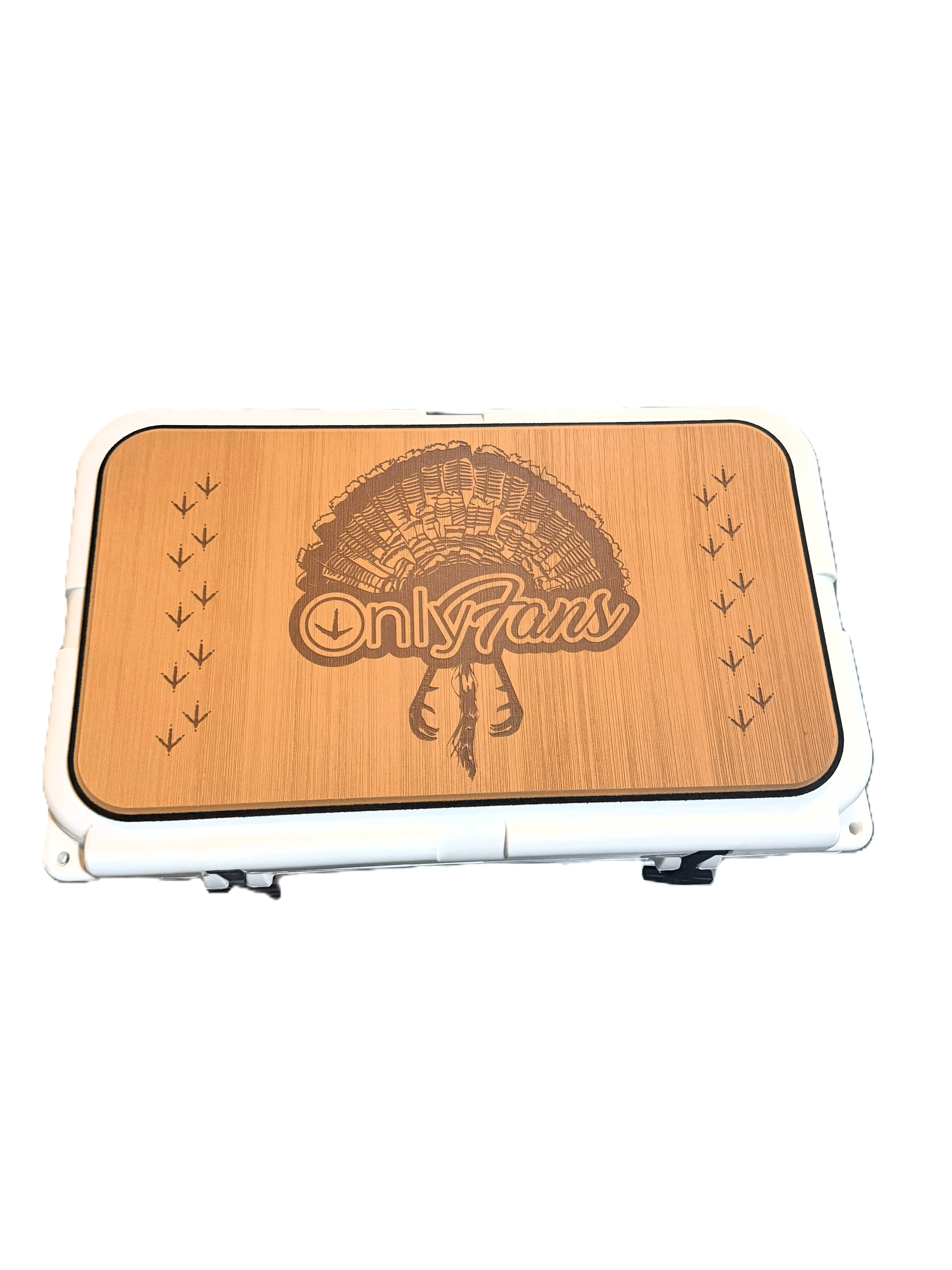 RTIC Vortex Cooler Pad with Only Fans Turkey Logo - Rust/Black Mat, 3M Adhesive Easy Peel & Stick, Fits RTIC Coolers, Durable Weather-Resistant Camping Outdoor Accessory