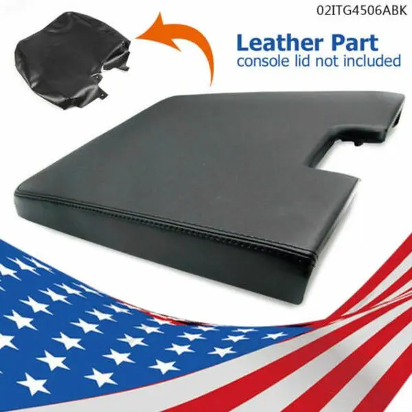 CROSSDESIGN Leather Center Console Lid Armrest Cover Skin, High Quality Guaranteed Vehicle Replacement for 2007-13 Silverado Tahoe Sierra, No Drilling Easy Installation, Durable, Comfortable Automotive Interior Accessory