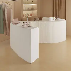 Foldable Paper Art Display Stand with Shelves, for Exhibition, Sample, Cosmetics, Bags, Shoes, Commercial Use