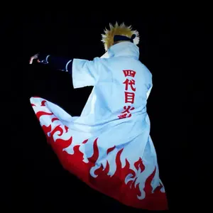 Lord 4th Cloak for Cosplay Adult Halloween Costume with Red Flame Design and text