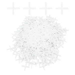 500 count Tile Spacers,Plastic Tiles Shim Tiles Leveler Spacers Tile Leveling Clips for Stone,Ceramic Tile Installation (1.5mm 1/16 Inch White)