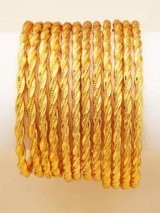 Luxury Twisted Stackable Bracelets Set of 4, Women's African Jewelry, Perfect for Daily Wear, Weddings, Parties, Gifts