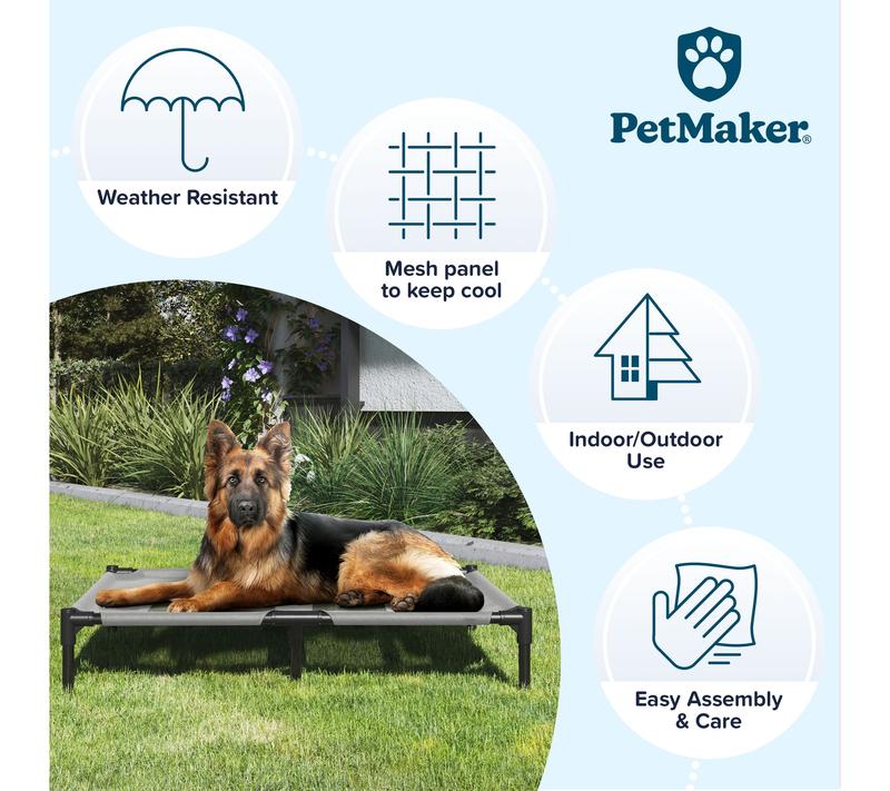Petmaker Elevated Dog Bed Medium Portable withNon-Slip Feet