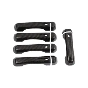 For 2018+ Jeep Wrangler JL JLU 4-Door Door Handle & Tailgate Handle Cover Trim Car Exterior Accessories, ABS Carbon fiber everything