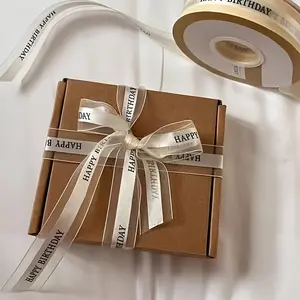 Happy birthday gift packaging ribbon, Gift Wrapping Supplies, suitable for DIY decoration and bouquet binding, fashionable and versatile.