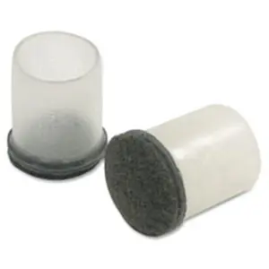 Lorell  Floor Protectors- Flexible Sleeve- 1 in.- Clear