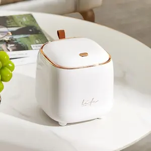 Luxury Mini Countertop Trash Bin, Press-Button Flip Lid, Convenient Storage for Miscellaneous Items, Compact Design for Home Use
