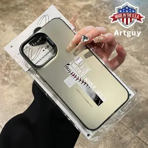 Phone Case for iPhone 16 15 Pro Max 14 Plus 16E 13 12 11 X XS XR Baseball Reverie Pattern Matte Shockproof Anti-Scratch Stylish Smartphone Cover