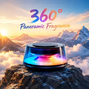 Scenic View Car Aroma Diffuser (Model X08). It comes with 1 solid fragrance pod as standard. Built-in ambient light and ultra-quiet operation, ideal for multiple scenarios.