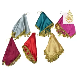 Elegant Satin Mandil Featuring Lerat Dancing Design - Perfect for Cultural Celebrations