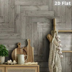 24PCS Vintage wood grain wall decals, drill-free and self-adhesive. Peel and stick with no residue and no sticky marks. Ideal for room renovation and home makeover, renter-friendly, easy to install in just over ten minutes.