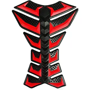 Universal 3D Red Rubber Side Tank Pad Protector Compatible With Honda CBR1000RR CBR600RR Suzuki GSXR 750 600 1000 Hayabusa GIXXER Kawasaki ZX6R ZX10R NINJA 300 400 650 1000 Versys Yamaha R1 R3 R6