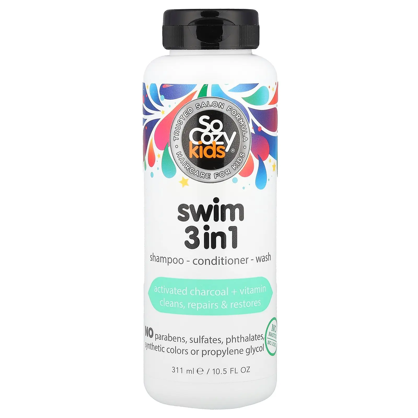 SoCozy Kids, Swim 3 in 1, Shampoo, Conditioner, Wash, 10.5 fl oz (311 ml)