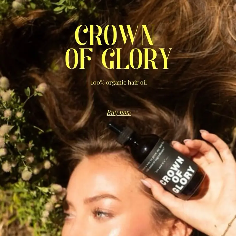 Crown of Glory Organic Hair Oil - Promotes Hair Regrowth and Health
