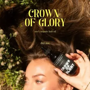 Crown of Glory Organic Hair Oil - Promotes Hair Regrowth and Health