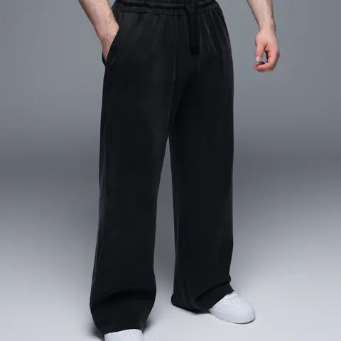 EKKO Acid Wash Brushed Cotton Straight Leg Jogger, NO FLEECE