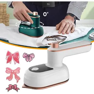 Mini Iron for Clothes Portable Handheld Iron 360° Ironing Machine for Dry & Wet Ironing Compact & Lightweight for Home Travel Use - Household Appliances