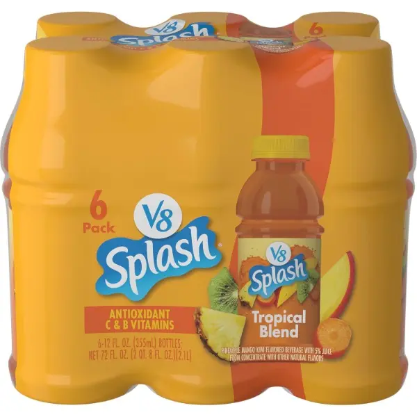 Splash Tropical Blend Flavored Beverage, 12 fl oz Bottle (6 Pack)