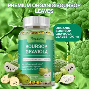 Buporai 120 Dietary Capsules - Fortified with Organic Soursop Leaf - Supports Digestive Function, Immune Function, and Skin Health.