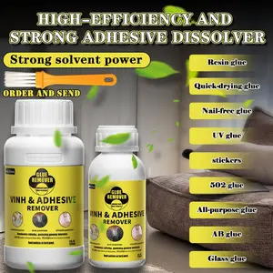 High-Efficiency Adhesive Dissolver (237ML/118ML), Strong Solvent Capacity, Suitable for Car Labels & Stickers, Various Glues Removal