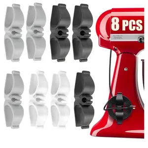 8 Pack Upgraded Kitchen Appliance Cord Organizer Stick On Wire Wrapper for Mixers, Coffee Maker, Pressure Cooker - Utensils