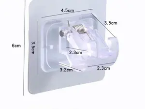 8 Pcs Adhesive Curtain Rod Holder Hooks Self-Adhesive Curtain Rod Bracket No Drill Curtain Hangers Nail Free Adjustable Curtain Rod Holder Curtain Pole Wall Brackets for Home Bathroom Kitchen