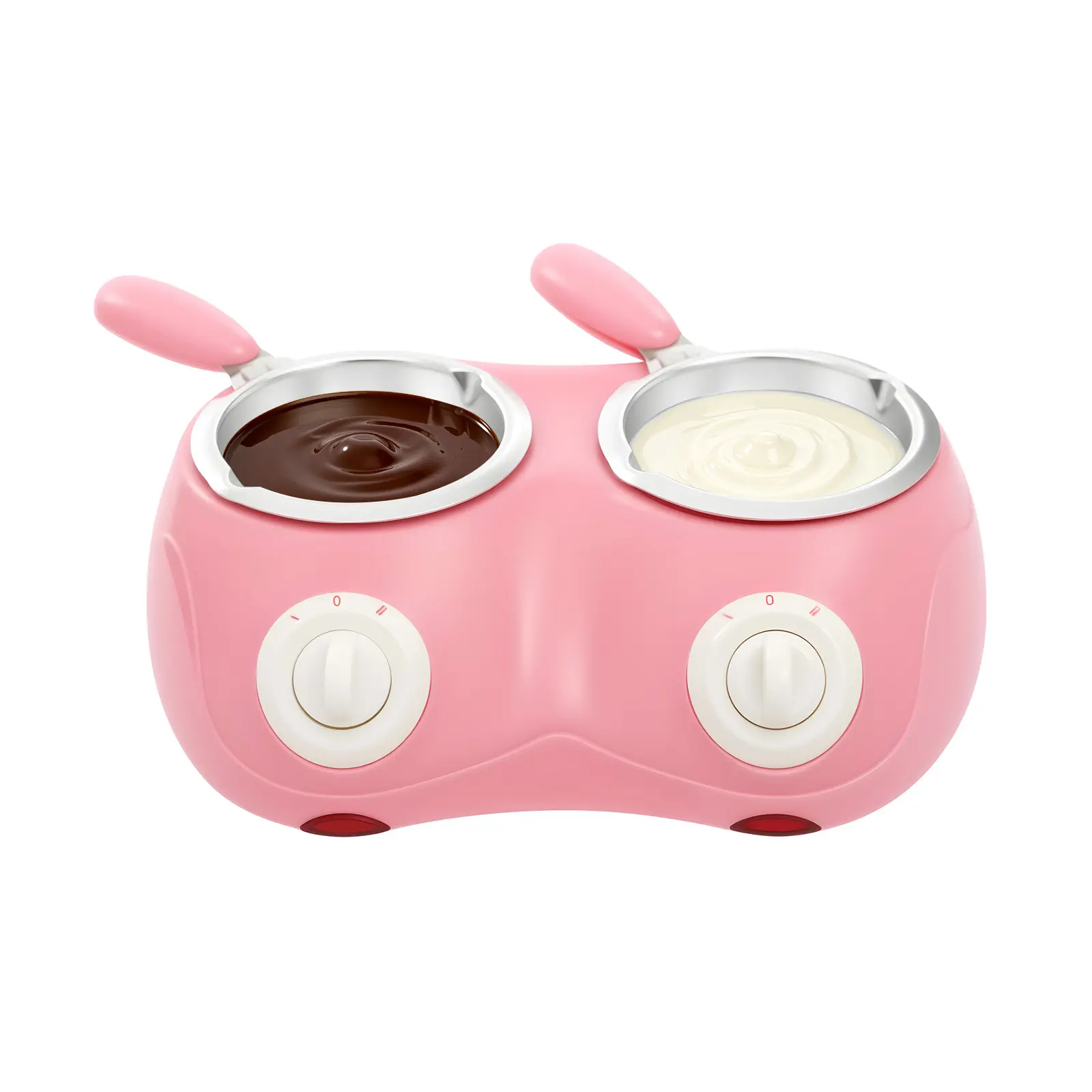 2-Pot Chocolate Melting Pot with 2-Temperature Control (109.4°F/140°F) & Complete Accessories, Dual-Basin Electric Chocolate Warmer with Molds, Forks, Spatula, Drying Mat, DIY Candy Melting Station for Home Kitchen, Party, Baking, Dessert Crafting
