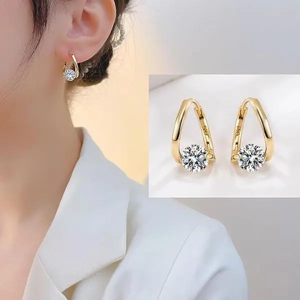 2025 New Earrings Exquisite Ins Style Irregular Earrings Fashionable Light Luxury Earrings