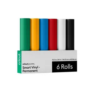 Cricut Joy Xtra Smart Vinyl Matless Permanent Vinyl, Variety Sampler - 9.5 in x 24 in (6 ct)