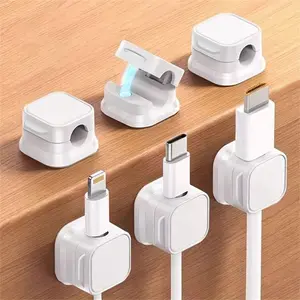 6pcs,Wire Storage Rack, Magnetic Desktop Cable Clamp Management, Hidden Mobile Phone Charging Cable Rack, Suitable For Nightstand, Kitchen Appliances, Office Supplies boot  organizer portable  hooks