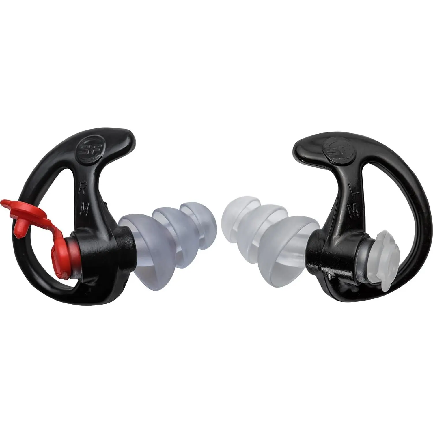 SureFire EP4 Sonic Defenders Plus filtered Earplugs, reusable, Black, Medium