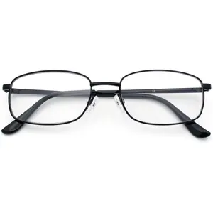 Extra Narrow Slim Metal Rim Oval Rectangle Retro  Clear Lens Fashion Eyeglasses