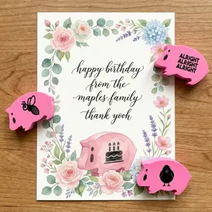 maples family birthday card from jesi + 3 tiny age hams