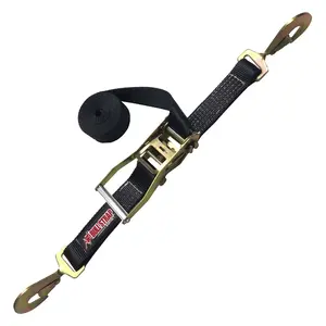 Ratchet Tie Down Strap, Heavy Duty, w/ Twist Snap Hooks, Bull Strap 2" x 12' 10,000 LB