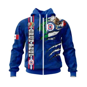 Liga MX Cruz Azul | Personalized Name & Number Hoodie Zip