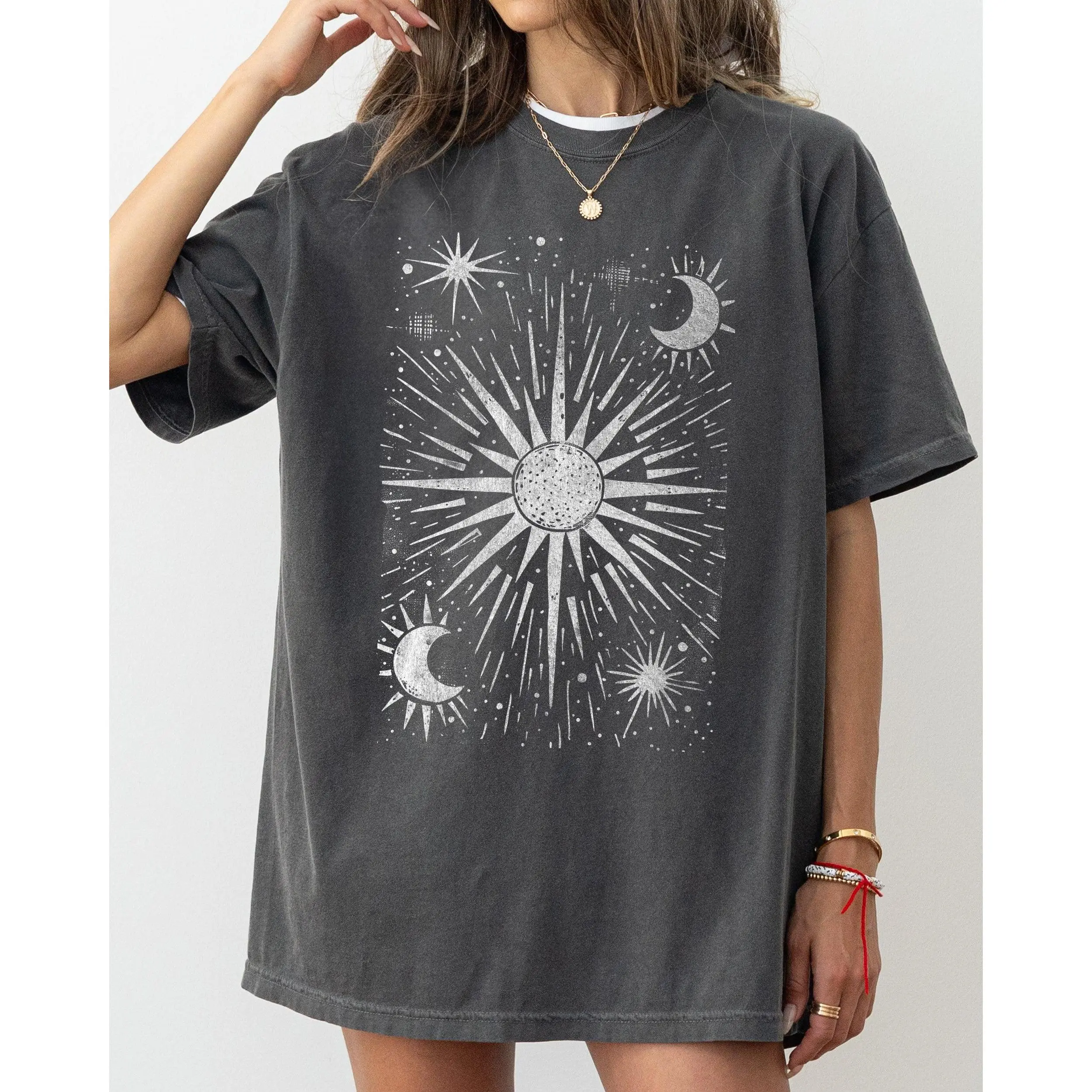Celestial Stars, Moon, Mystical, Space Shirt, Women's, Comfort Colors Tee