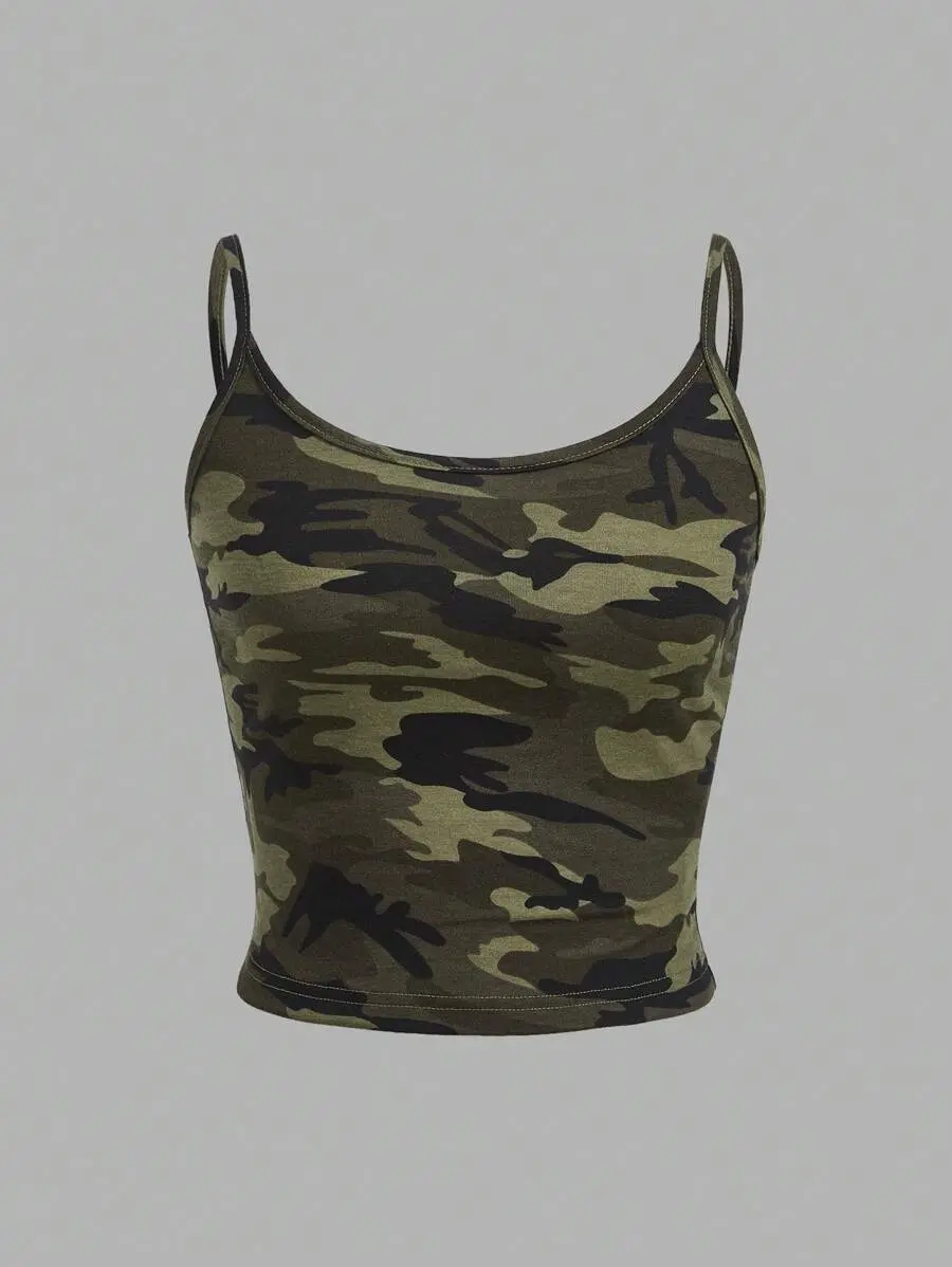Multi-Color Knitted Ladies Camisole Tank Top Set