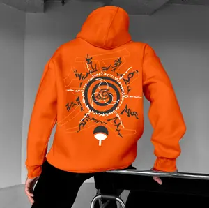 Oversized Unisex Naruto Baku Hoodie, Anime Graphic Hoodie, Japanese Manga Apparel, Streetwear Hoodie, Fan Gift