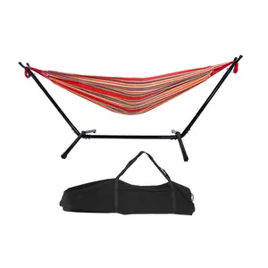 Portable Outdoor Hammock Set - Lightweight Polyester Fabric with Heavy-Duty Straps, Compact & Easy to Hang for Camping, Beach, Backyard Relaxation