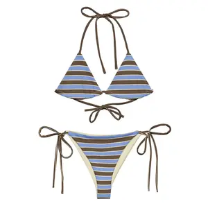 Blueberry Pie Bikini  Striped & Aesthetic — Summer Must-Have #swimwear #bikinicheck