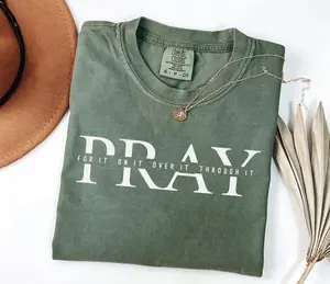 Comfort Colors Pray Shirt – Bible Verse Christian Tee, Religious Jesus Shirt, Faith-Based Giftt, For Man & Woman