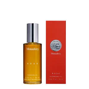 Monastery Rose Facial Cleansing Oil - Makeup Melting Cleansing Oil for Nourished, Balanced Skin - Made with 100 Petals of Rose Bourbonia from Reunion Island - 2.03fl oz (60ml)